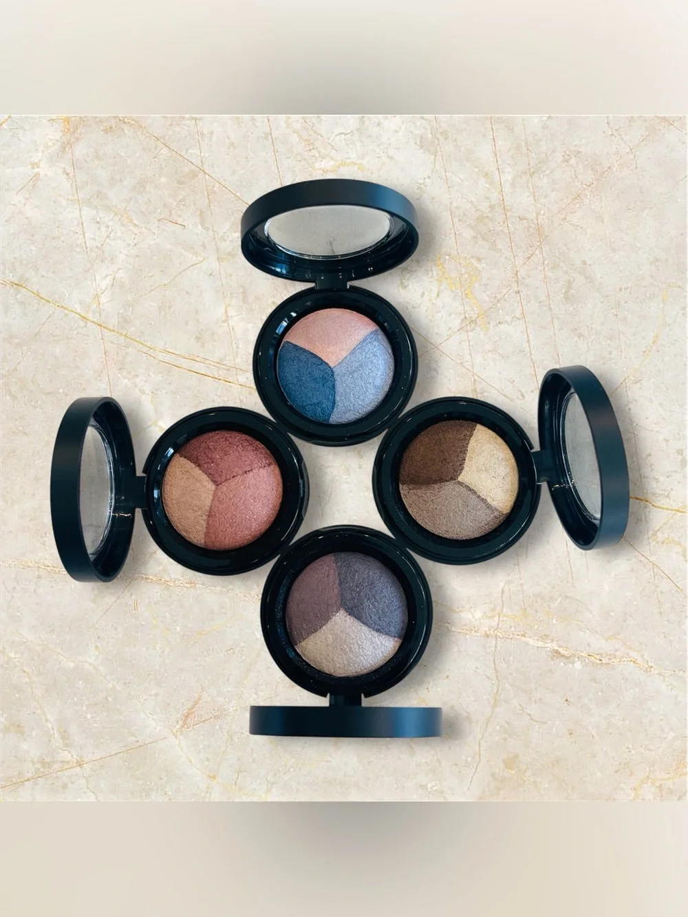 Mineral Eyeshadow Baked Trio- Perfect Travel Compact ✨
